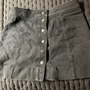 Madewell Black Denim Mini Skirt